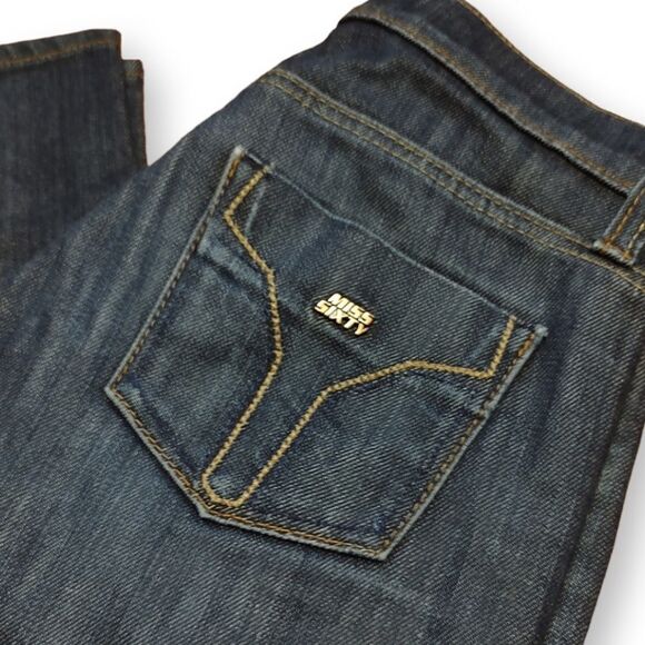 Miss Sixty Vintage Zip Style Radio Dark Wash Slim Fit Denims US 24 - Picture 12 of 16